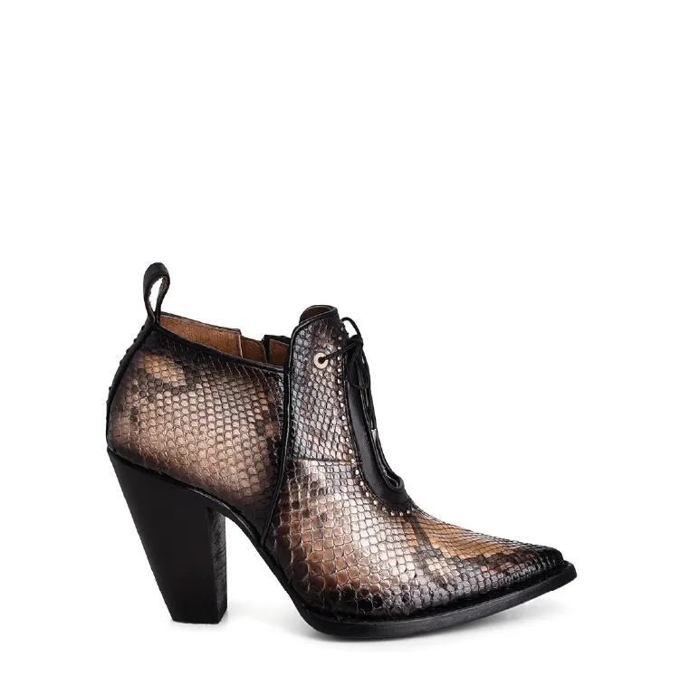 4I05PH - Cuadra ocre fashion Paris Texas python ankle booties for women