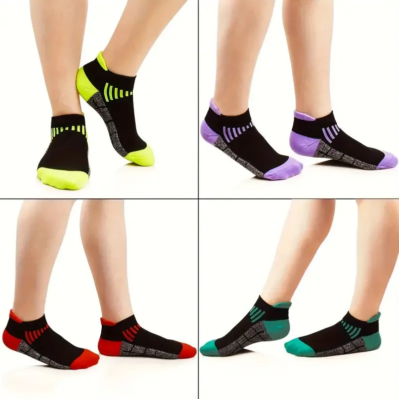 6-Pairs: Low Cut Cushioned Breathable Ankle Socks For Running Cycling Hiking