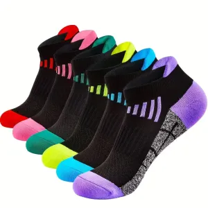 6-Pairs: Low Cut Cushioned Breathable Ankle Socks For Running Cycling Hiking