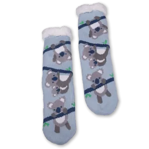 Adult's Koala Cozy Warmer Slipper Socks with Sherpa Lining