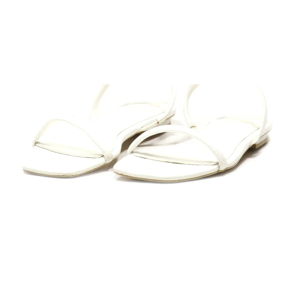 Aldo Rocky Barnes Flat Sandals Leather White Colour For Women