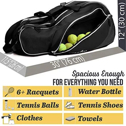 Athletico 6 Racquet Tennis Bag