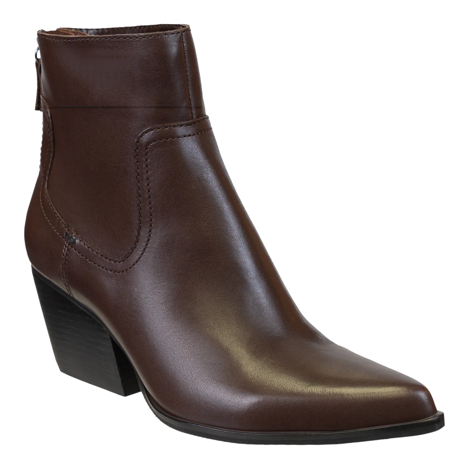 BATON in COFFEE Heeled Ankle Boots