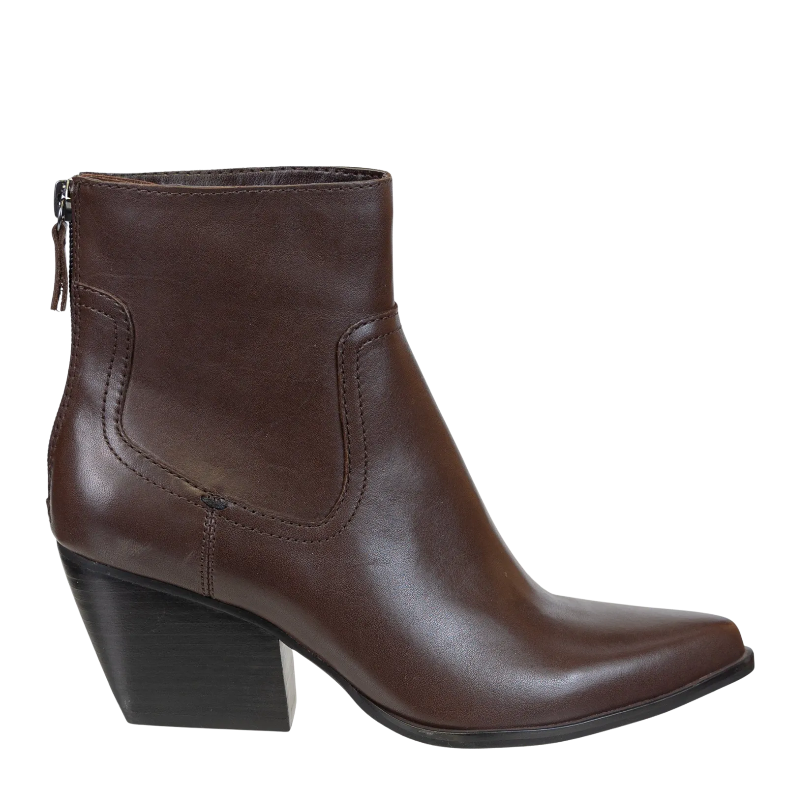 BATON in COFFEE Heeled Ankle Boots