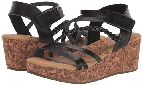 Blowfish Malibu Girls Liddie-k Wedge Sandal, Terracotta/Rosegold, 13 Little Kid