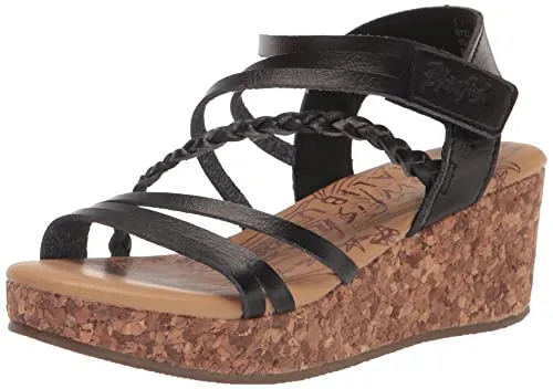 Blowfish Malibu Girls Liddie-k Wedge Sandal, Terracotta/Rosegold, 13 Little Kid