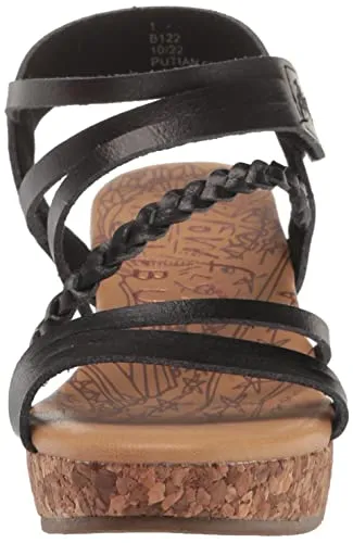 Blowfish Malibu Girls Liddie-k Wedge Sandal, Terracotta/Rosegold, 13 Little Kid