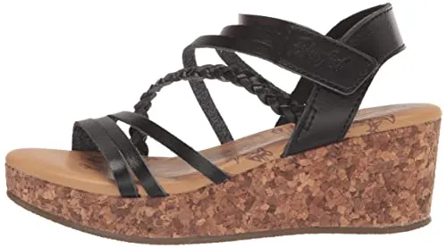 Blowfish Malibu Girls Liddie-k Wedge Sandal, Terracotta/Rosegold, 13 Little Kid