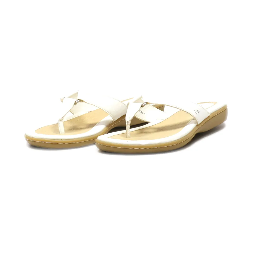 Born Flat Sandals Leather White Colour For Women