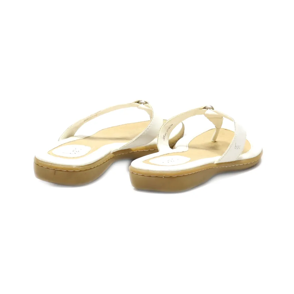 Born Flat Sandals Leather White Colour For Women