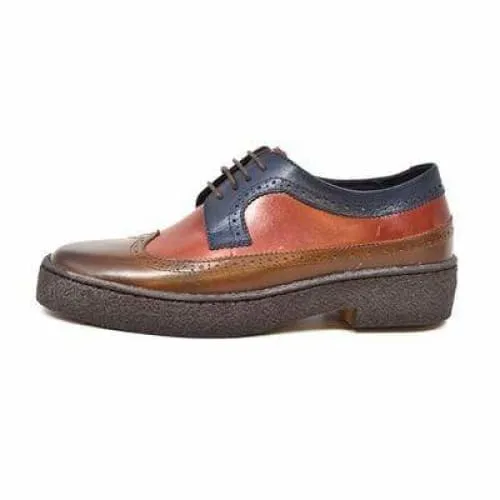 British Walkers Wingtips Men's Three Tone Multi Color Oxfords