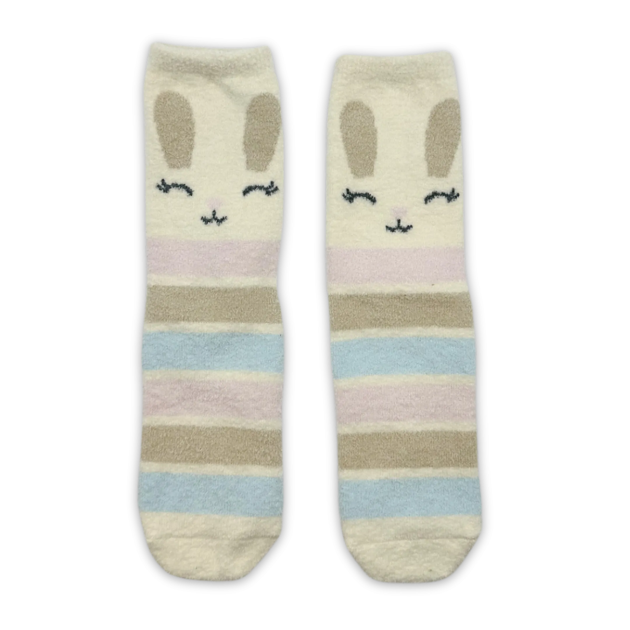 Bunny Stripes and Polka Dots 3-Pack Cozy Crew Socks