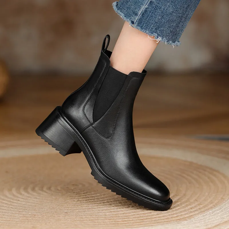 Cecelia Handmade Low Heeled Chelsea Ankle Boots