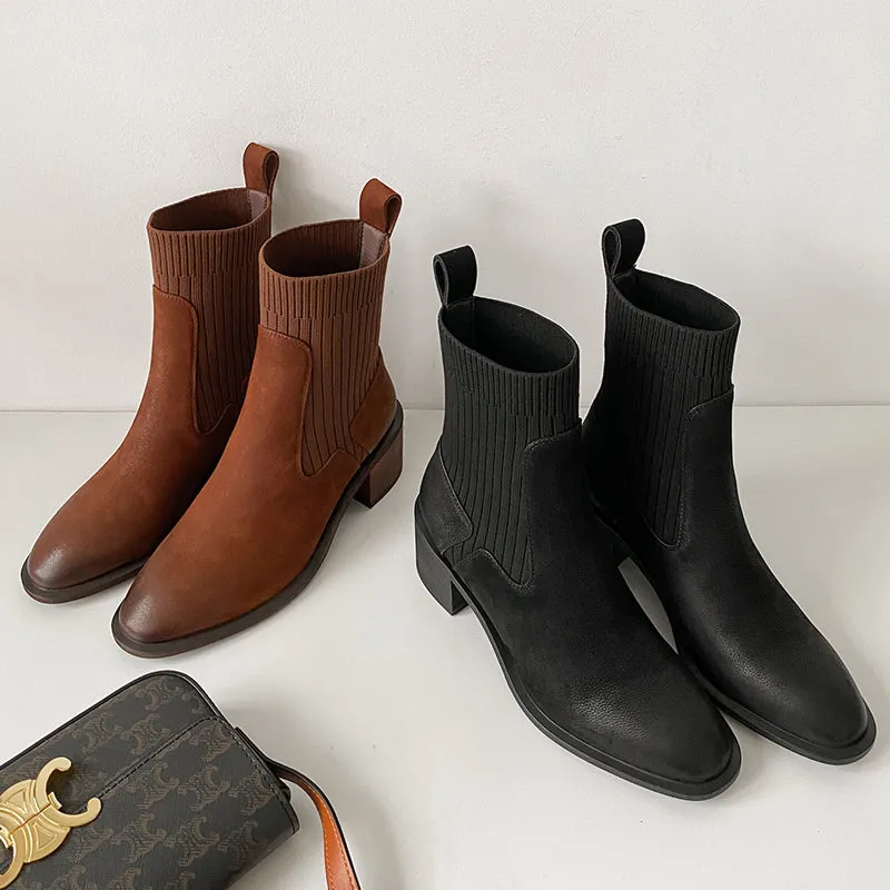 Charley Handmade Genuine Leather Chelsea Ankle Boots