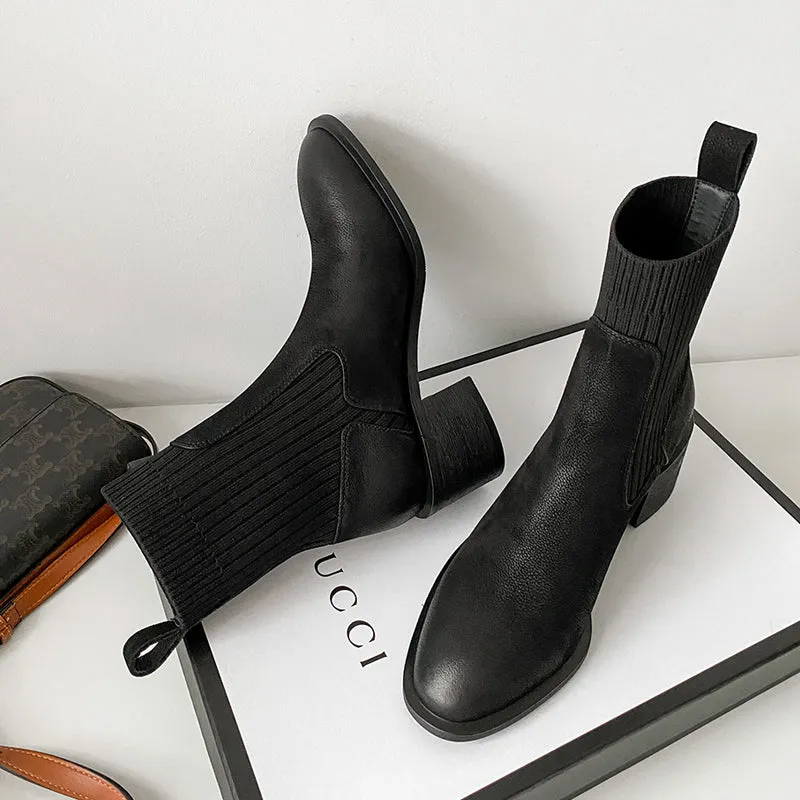 Charley Handmade Genuine Leather Chelsea Ankle Boots