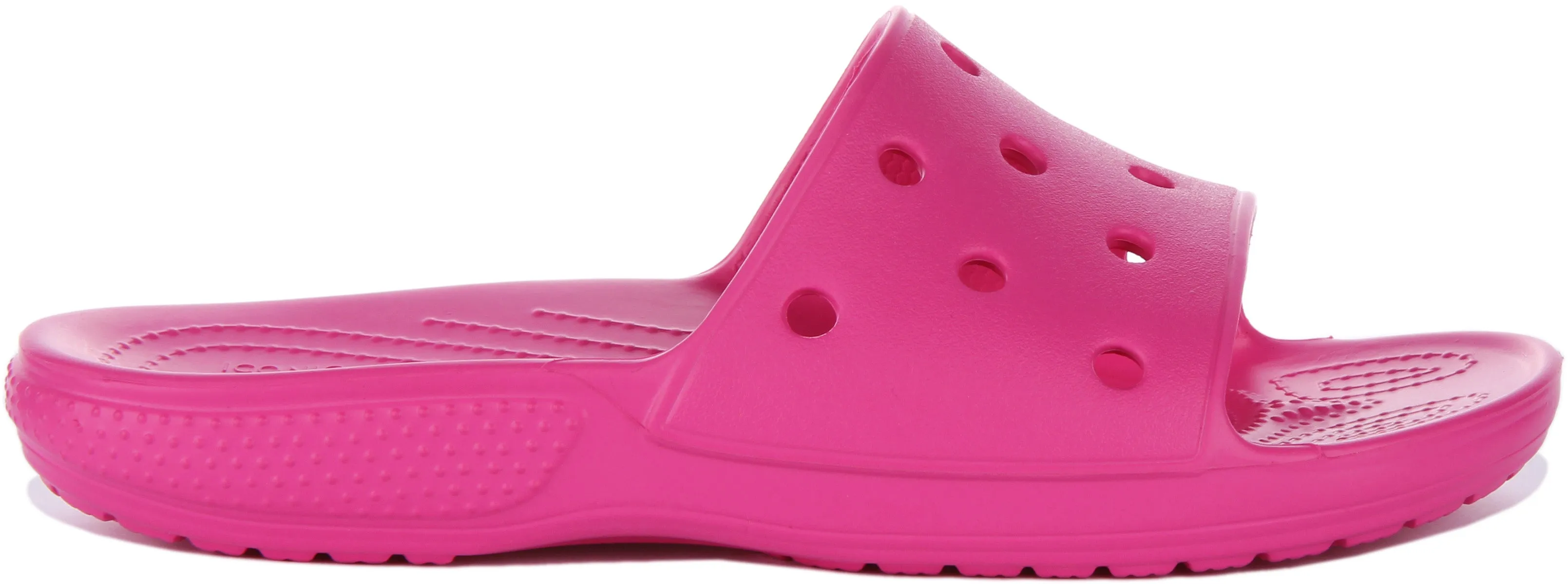 Crocs Classic Slider In Fuchsia