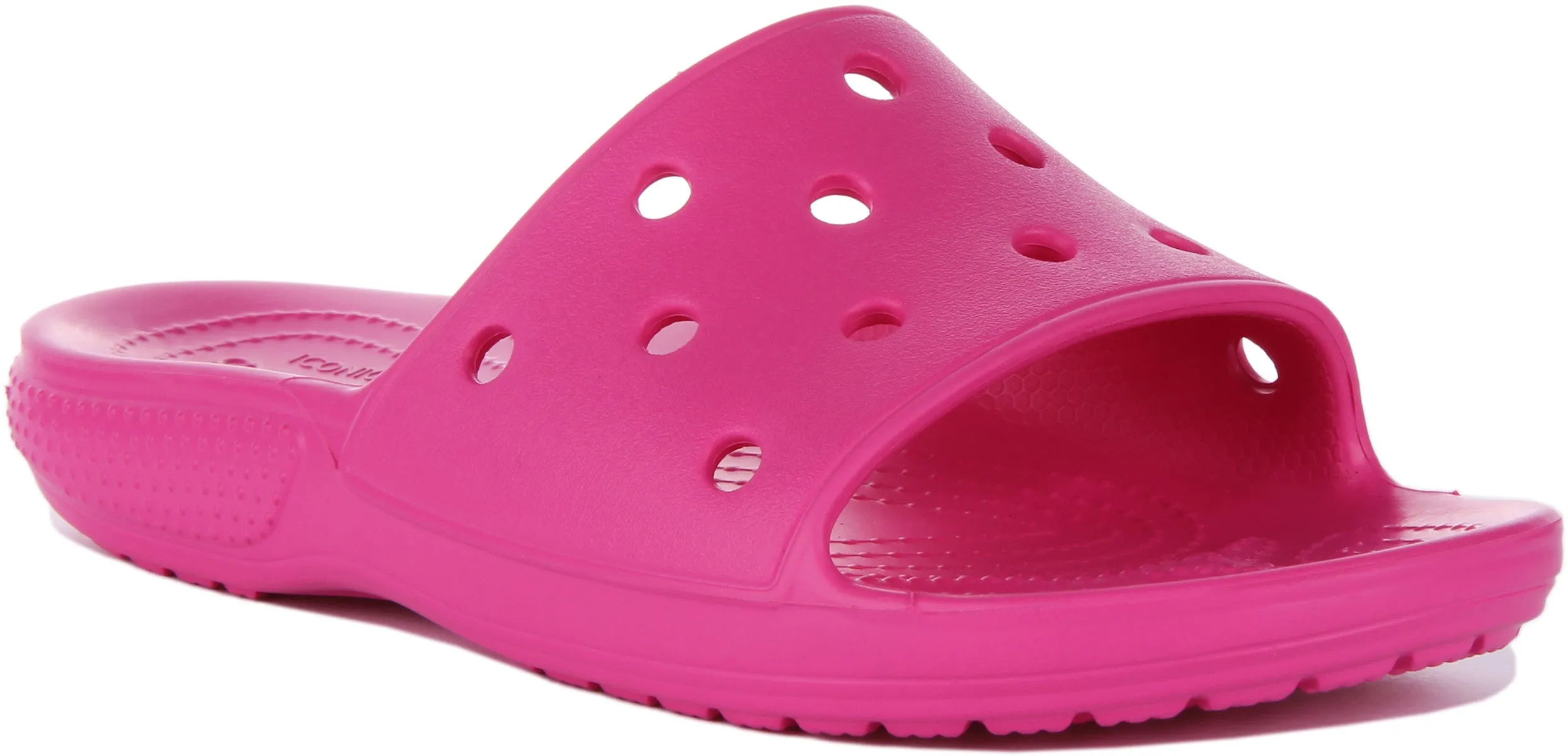 Crocs Classic Slider In Fuchsia