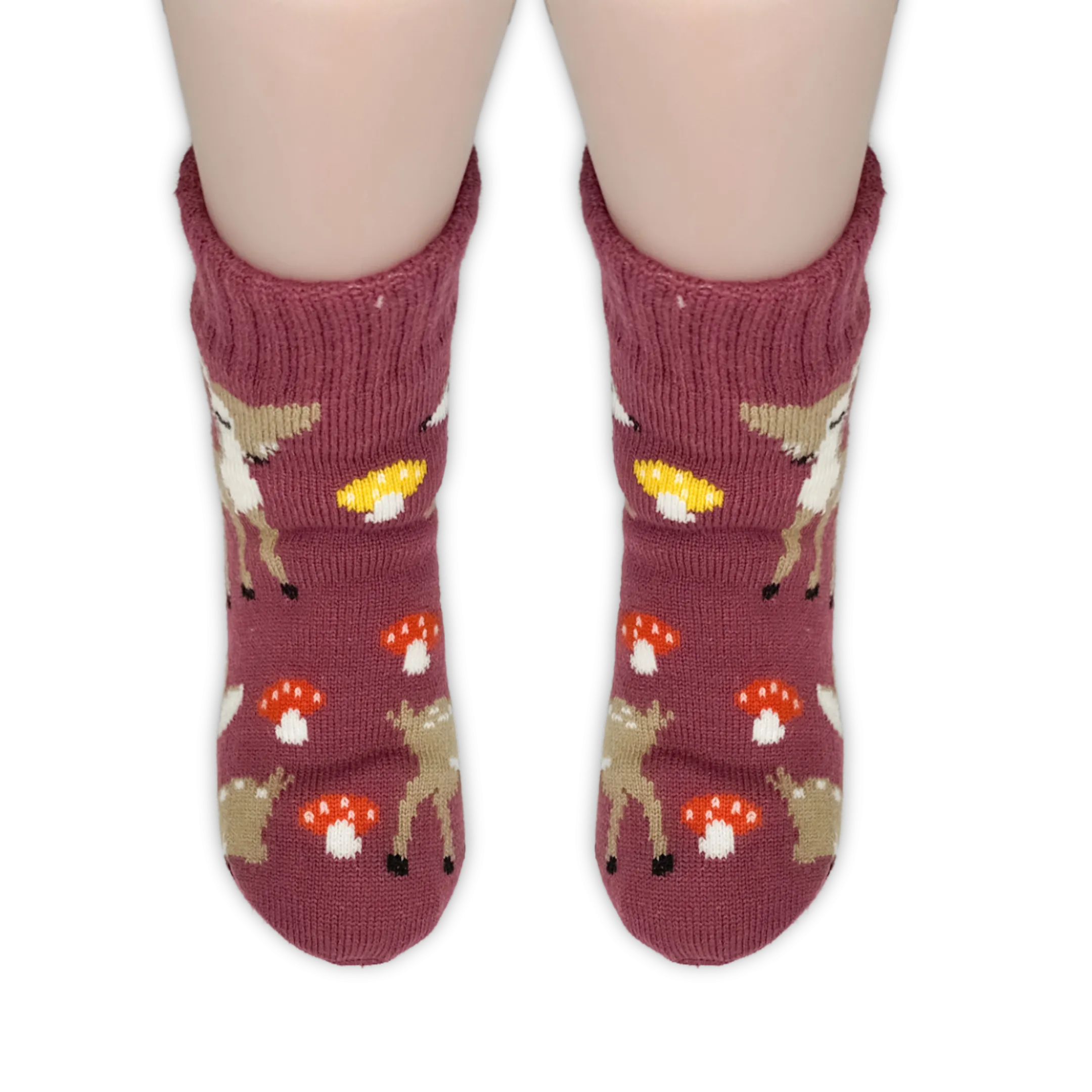 Deer and Mushrooms Cozy Warmer™ Slipper Socks