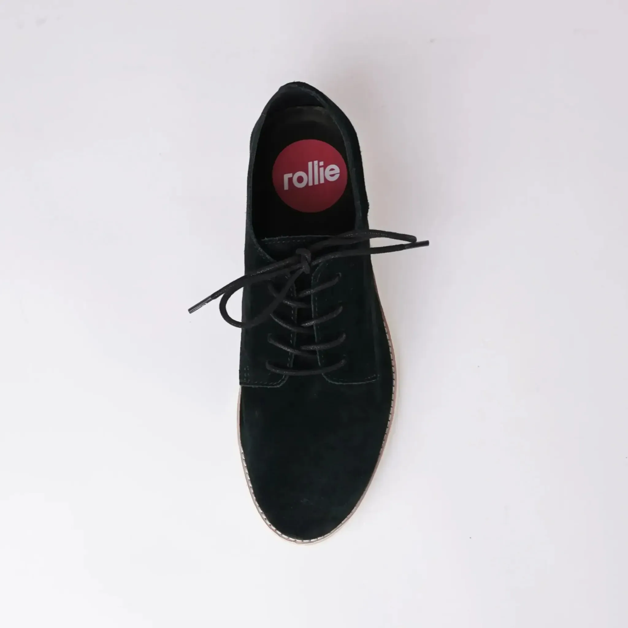 Derby Super Soft Black Suede Lace Up Flats