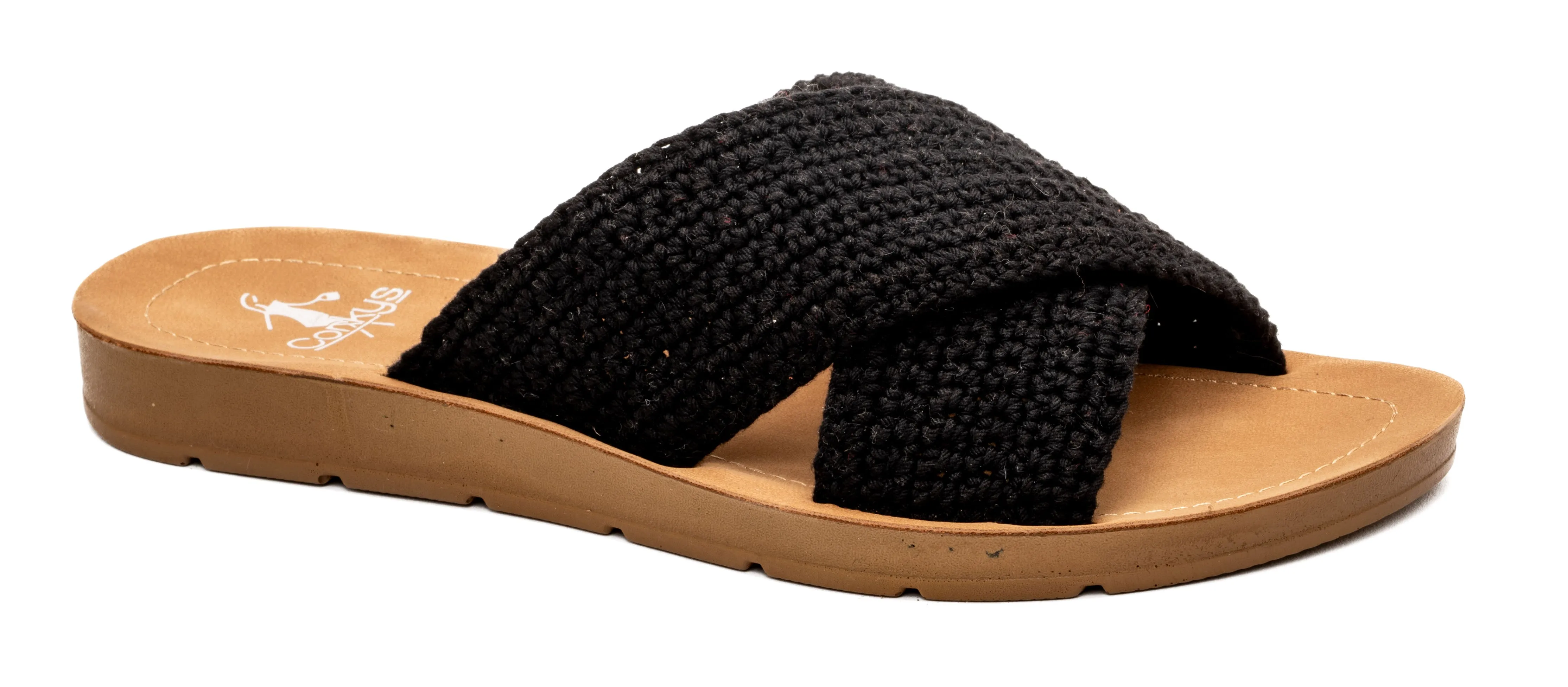 Dig It Criss Cross Woven Sandals Black - ONLINE ONLY