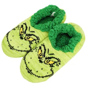 Dr. Seuss: The Grinch - Big Face Knit Slipper Socks - Bioworld