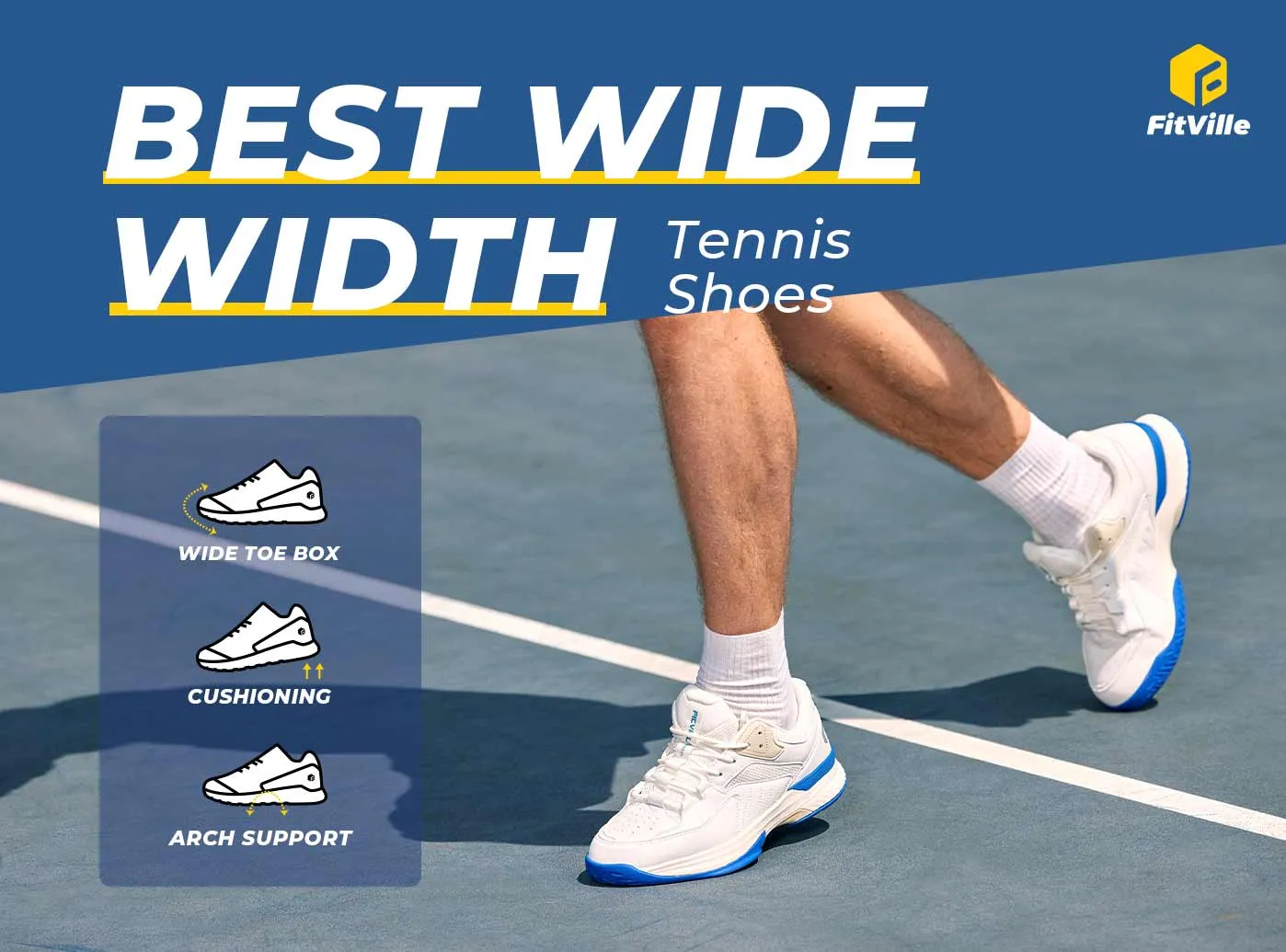 FitVille Men's Court Tennis Amadeus V1