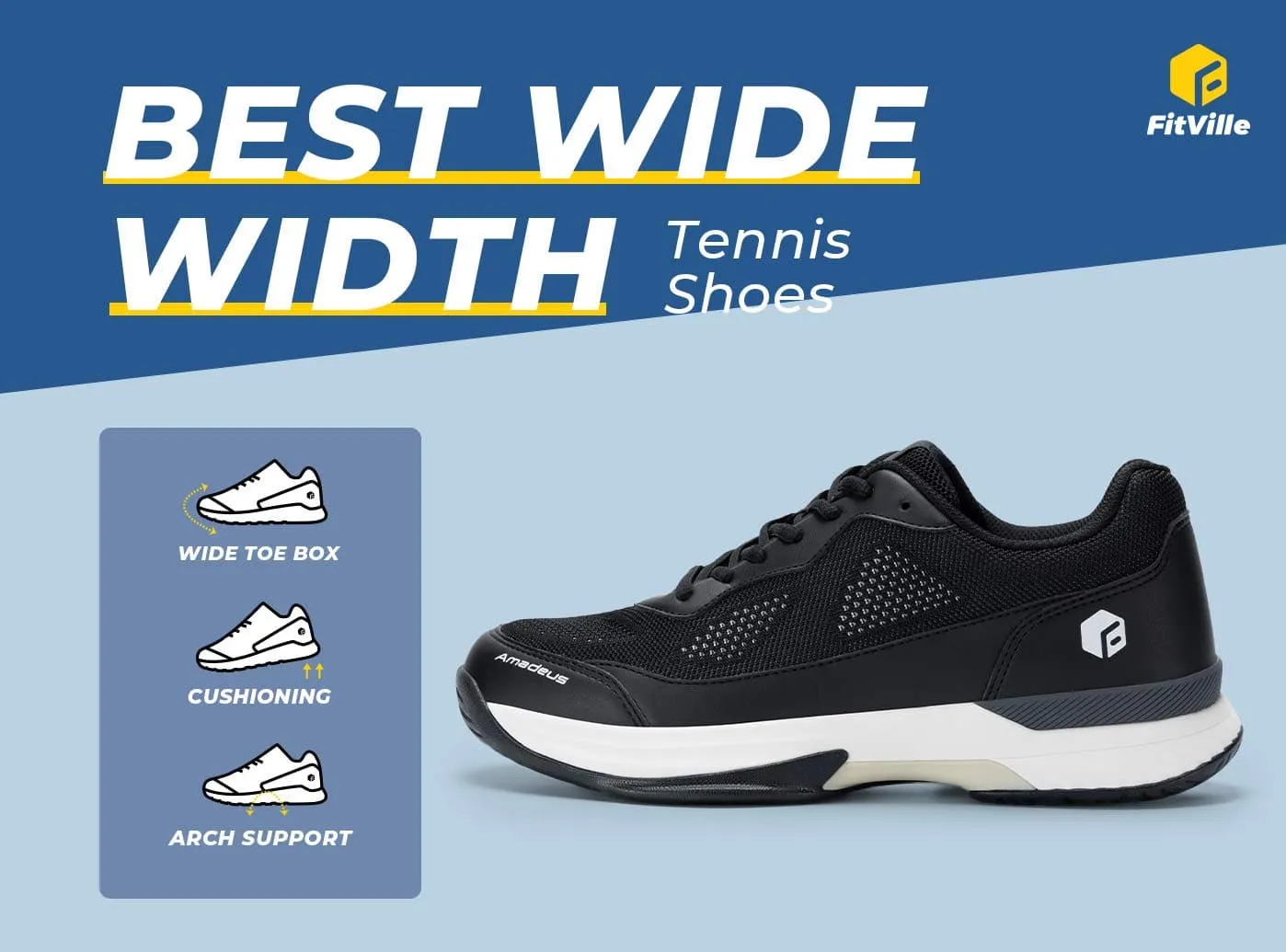 FitVille Men's Court Tennis Amadeus V2