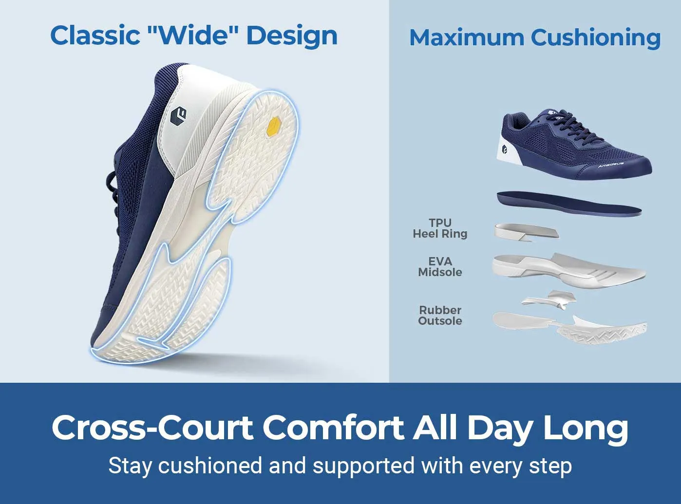 FitVille Men's Court Tennis Amadeus V2