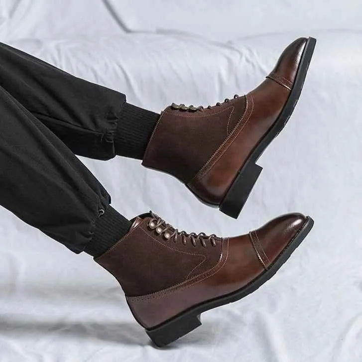 Formal Retro Ankle Boots: Luxury Men's Casual Shoes - QZ1140