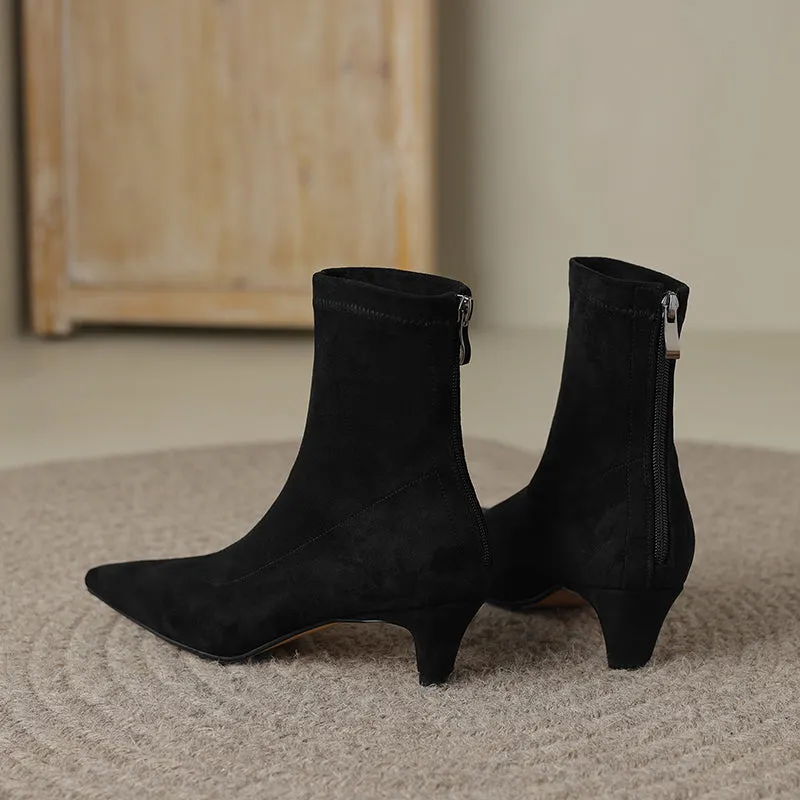 FY Zoe Kitten Heel Ankle Boots