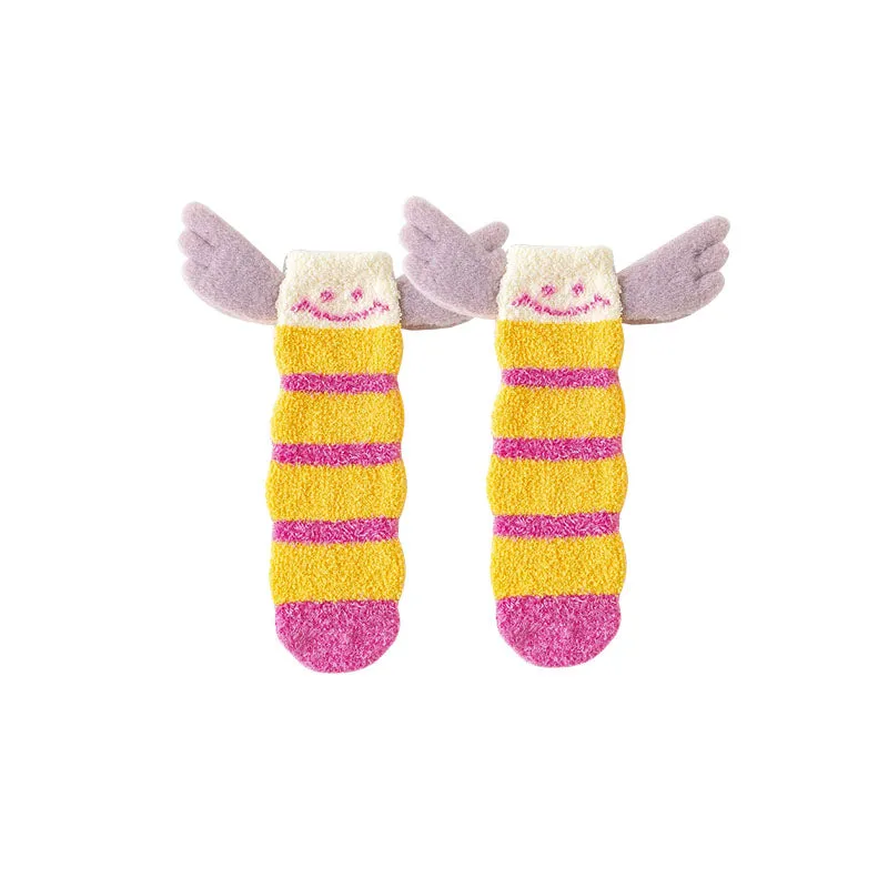 Gift Box Set Sweetnana Caterpillar Series Women's Cozy Tube Socks - Fuzzy Socks Slipper Funny Socks, Winter Soft Warm Thickened Stockings.