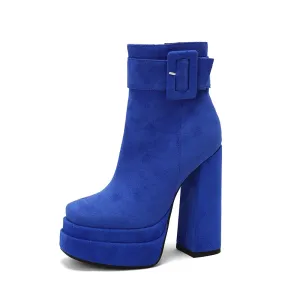 Greer Blue Platform Boots