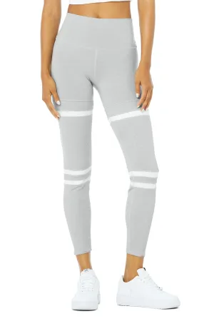 High-Waist Legit Legging - Athletic Heather Grey/White