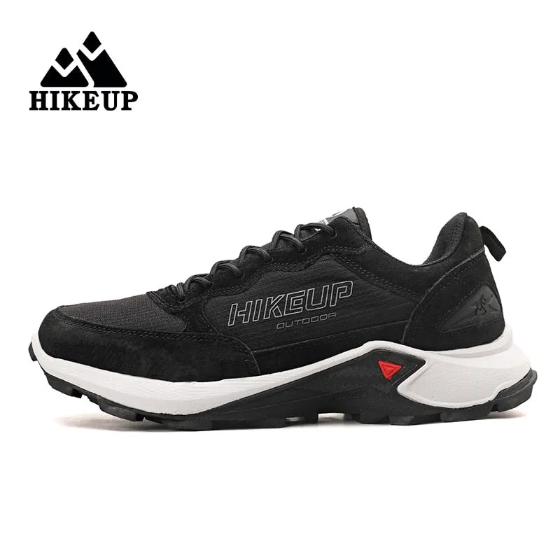 HIKEUP New Outdoor Men&#39;s Sneakers Women Breathable Trail Running Shoes Trekking Hiking Walking Sports Tactical Men Shoes Suede