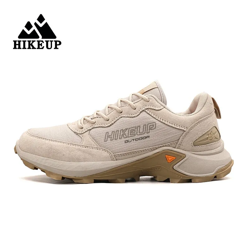 HIKEUP New Outdoor Men&#39;s Sneakers Women Breathable Trail Running Shoes Trekking Hiking Walking Sports Tactical Men Shoes Suede