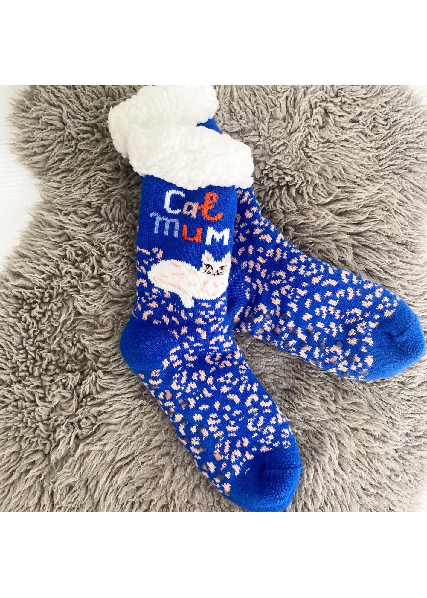 House of Disaster - Catnip Cat Mum Cozy Slipper Socks