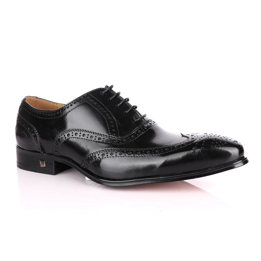 John Foster Black Oxford Brogues Shoe