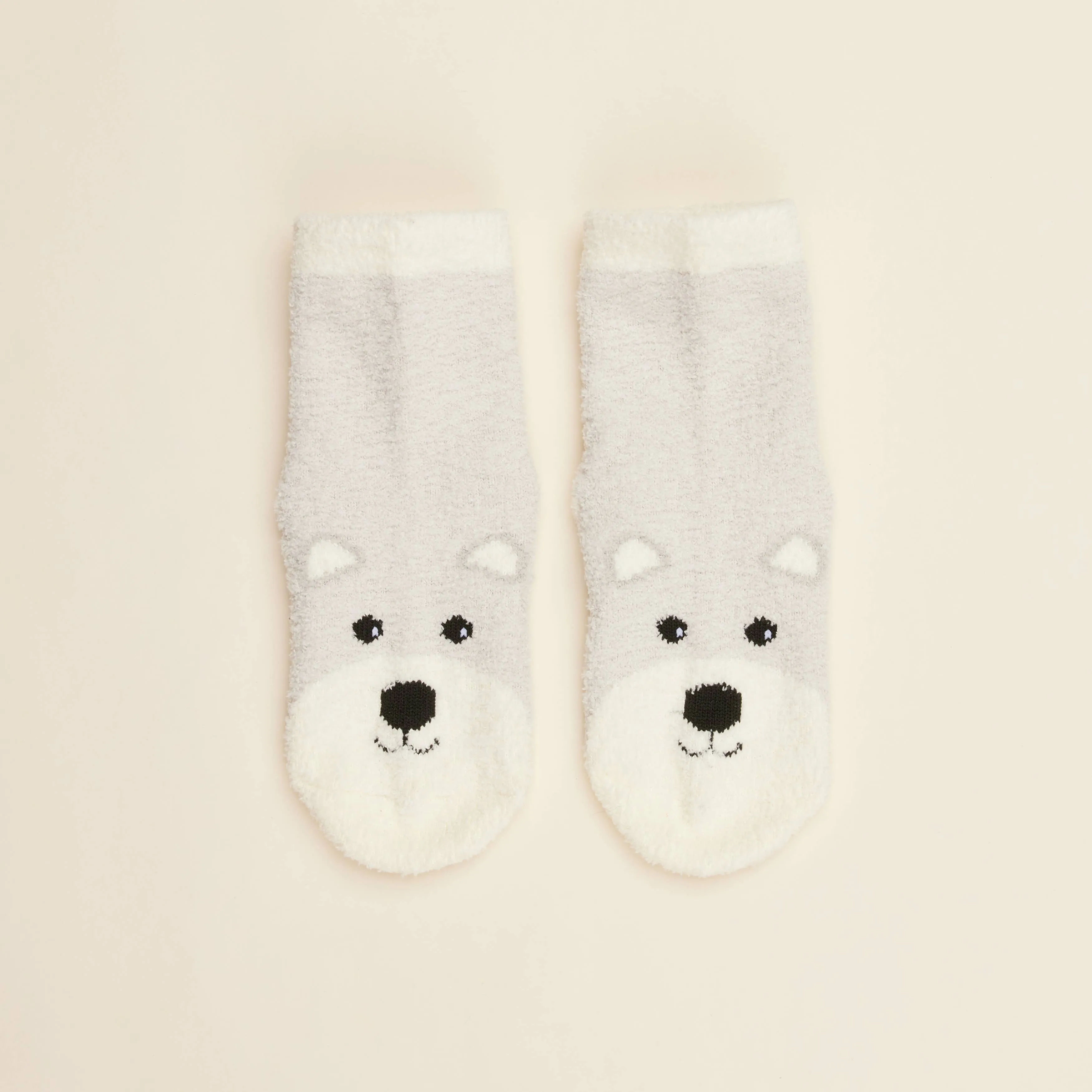 Kids Marshmallow Bear Crew Slipper Socks