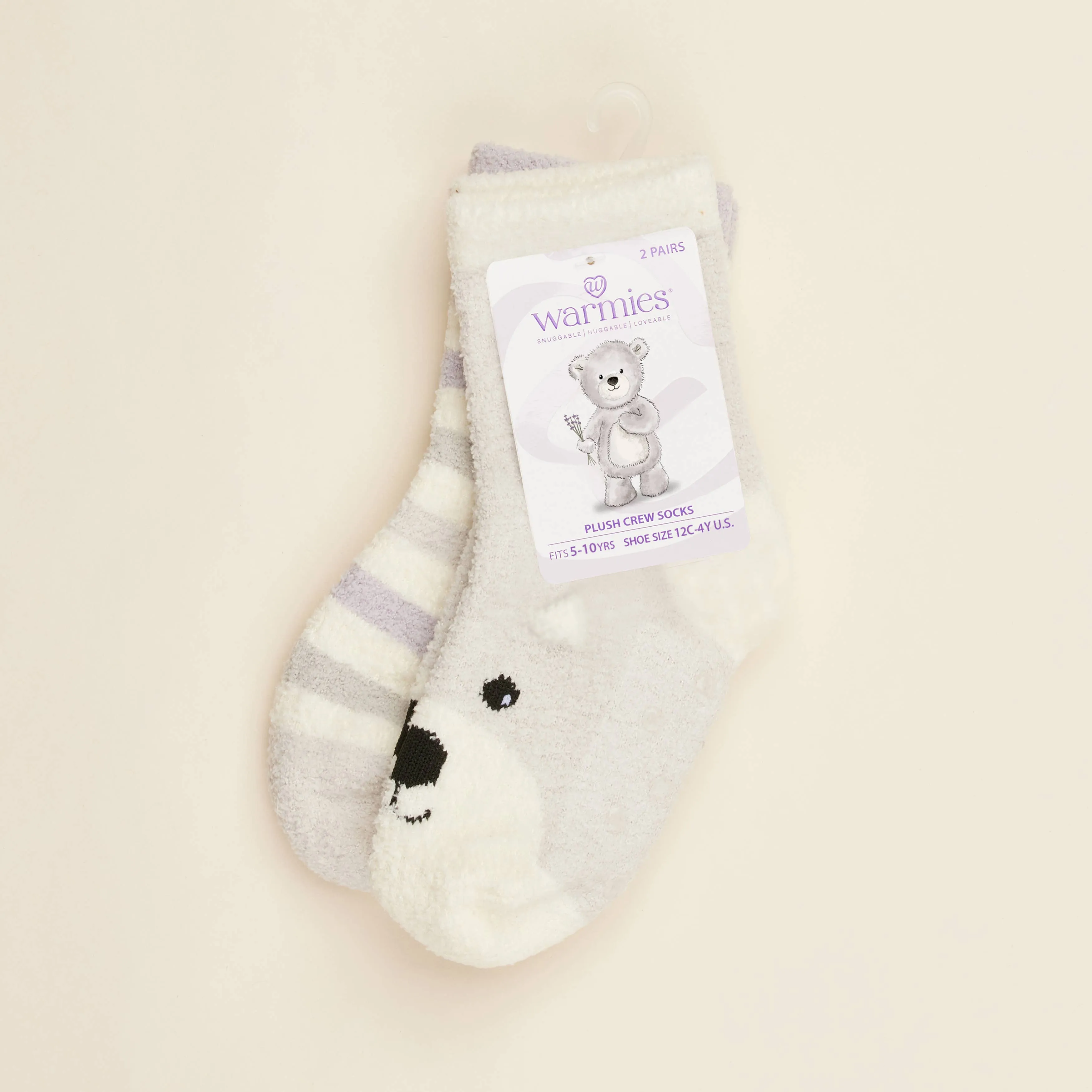 Kids Marshmallow Bear Crew Slipper Socks