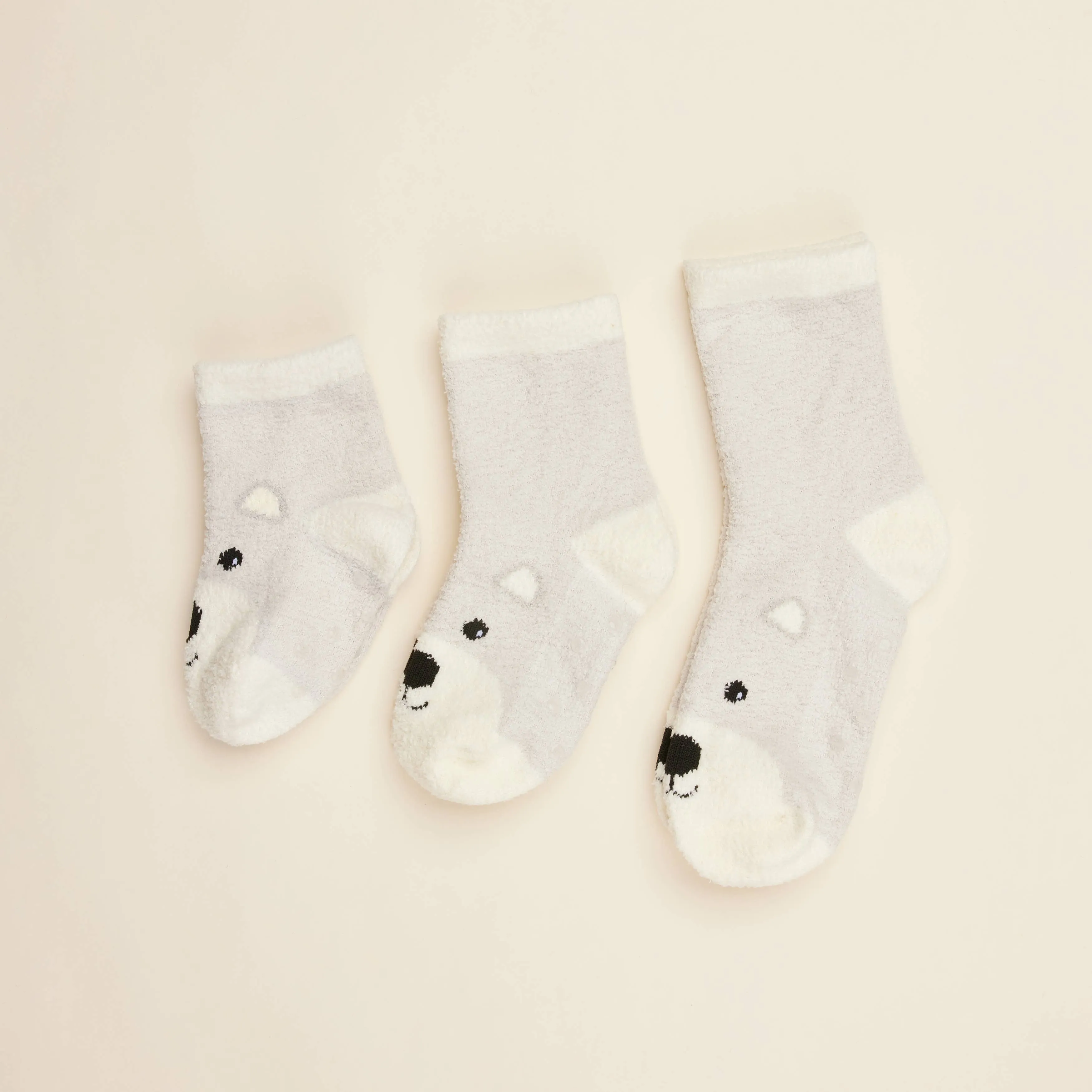 Kids Marshmallow Bear Crew Slipper Socks