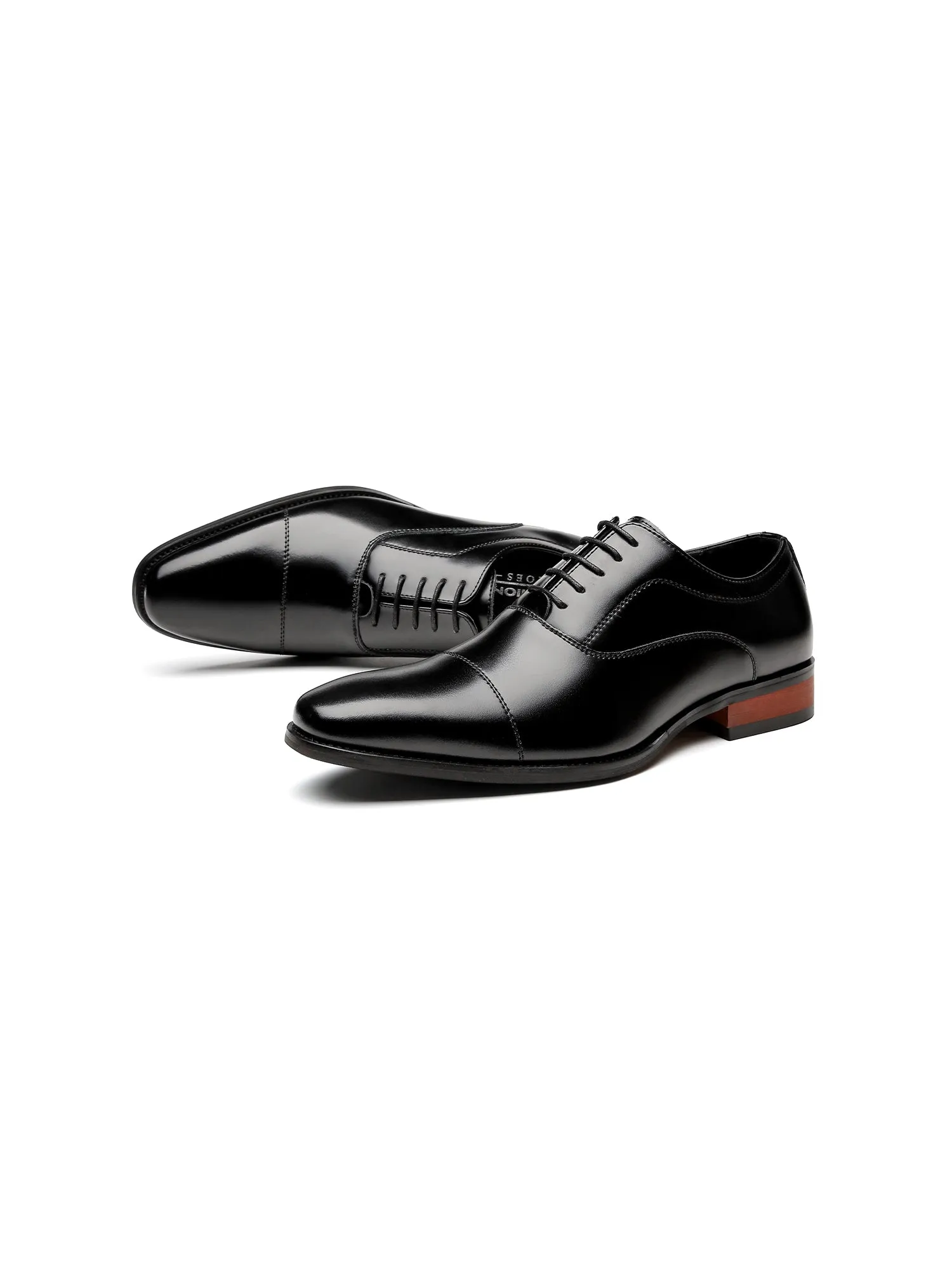 Leather Classic Cap Toe Oxfords Lace up Shoes