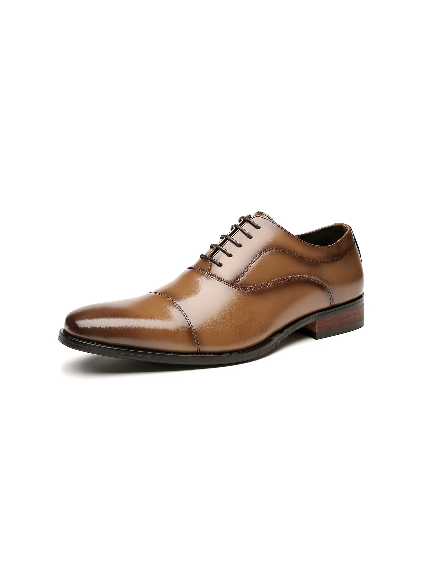 Leather Classic Cap Toe Oxfords Lace up Shoes