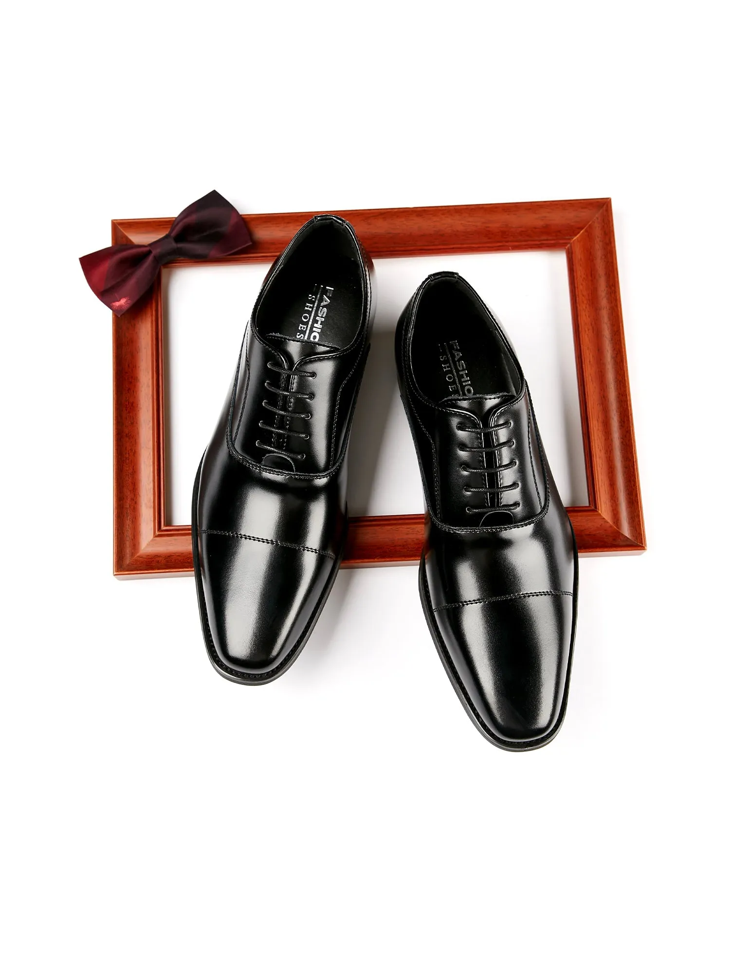 Leather Classic Cap Toe Oxfords Lace up Shoes