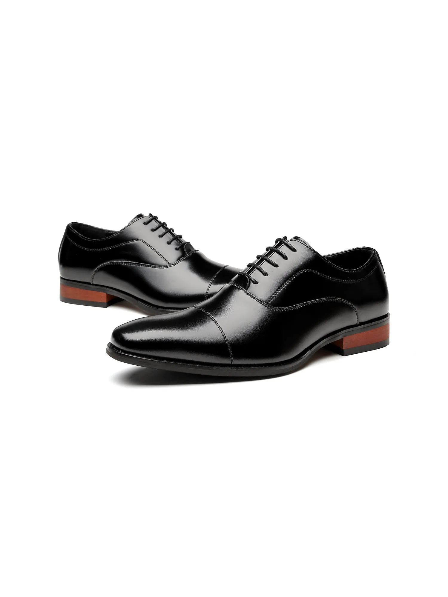 Leather Classic Cap Toe Oxfords Lace up Shoes