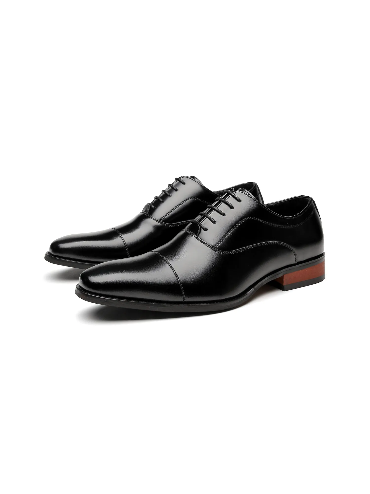 Leather Classic Cap Toe Oxfords Lace up Shoes