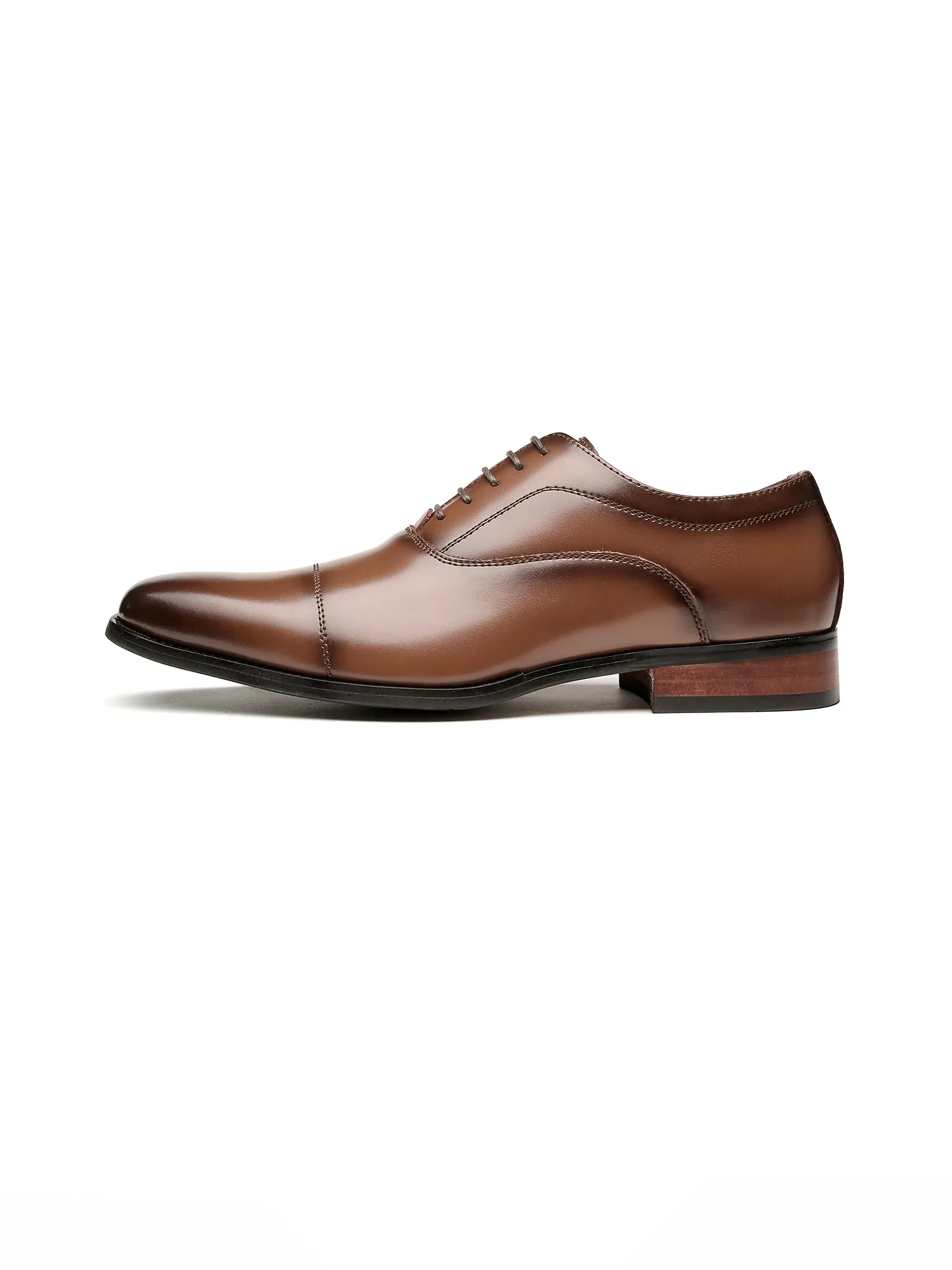 Leather Classic Cap Toe Oxfords Lace up Shoes