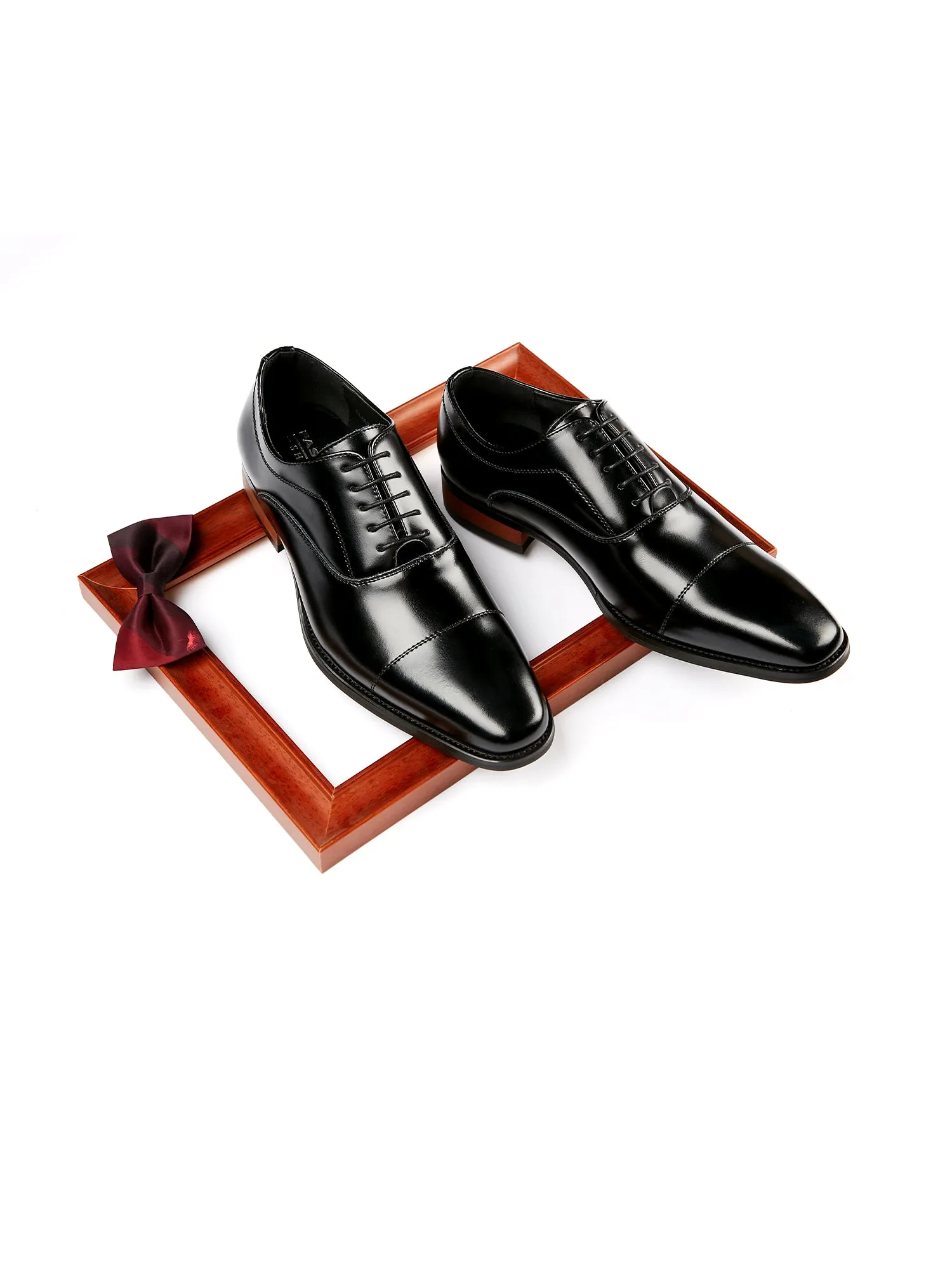 Leather Classic Cap Toe Oxfords Lace up Shoes