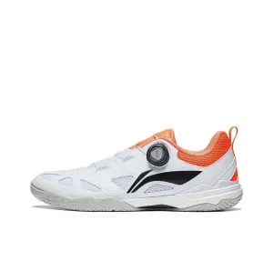 Li-Ning Mage Pe Low Table Tennis Shoes - White/Orange