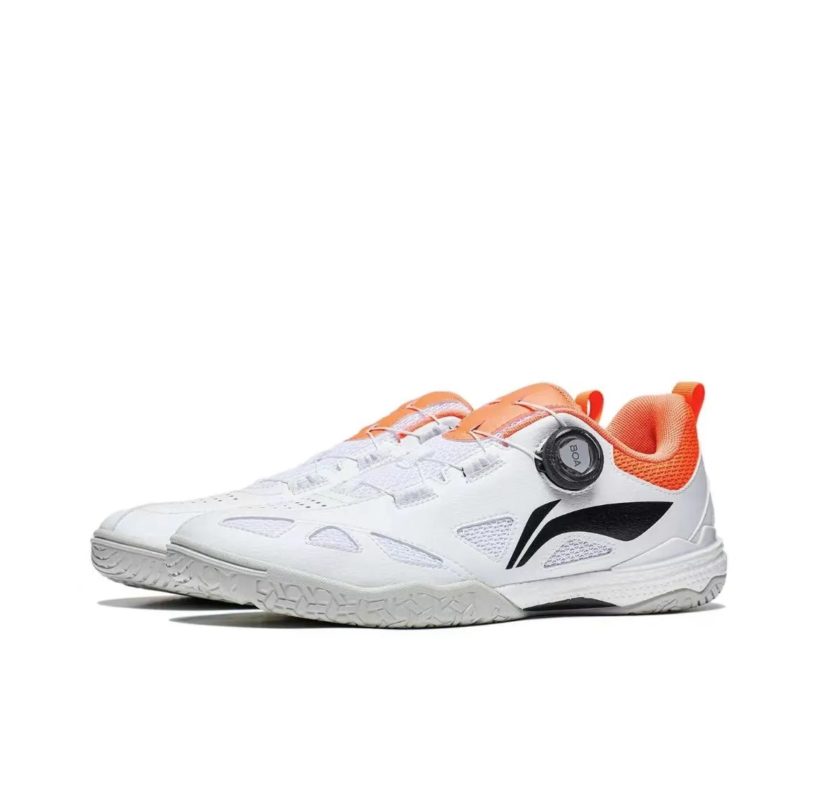 Li-Ning Mage Pe Low Table Tennis Shoes - White/Orange