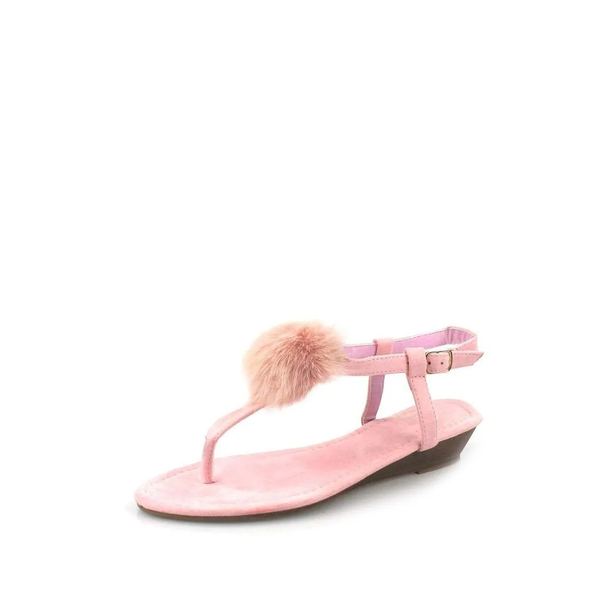 MELISSA Pom Pom Toepost Low Wedge Sandal